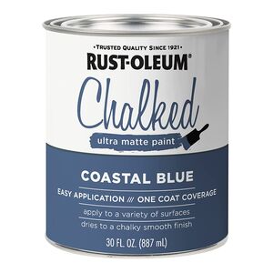 Rust-Oleum Chalked Ultra Matte Paint Coastal Blue 887ml Rust-Oleum Chalked Ultra Matte Paint Coastal Blue 887ml